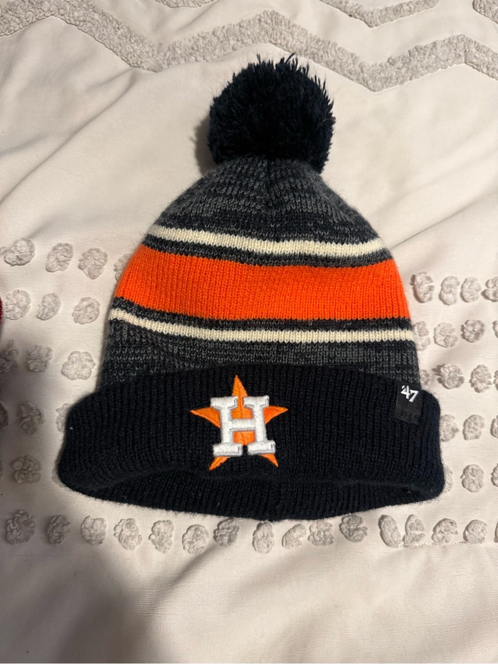 Houston Astros Beanie Hat - Navy & Orange
